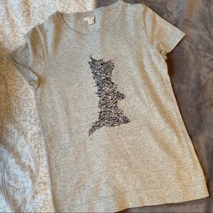 Short sleeve crew neck sweater